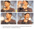 Jensen complains about Jared's hair - supernatural photo
