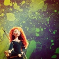 Merida Paint Splatter Background - disney-princess photo