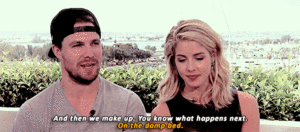  stephen and emily talking olicity make up sex