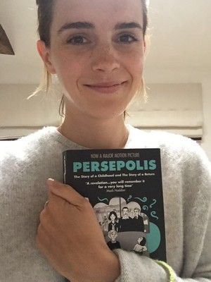 Emma Watson promotes Marjane Satrapi's 'Persepolis'
