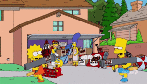  Homer Simpson and Ned Flanders gifs