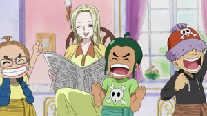  Kaya and Usopp Pirates Read Newspaper