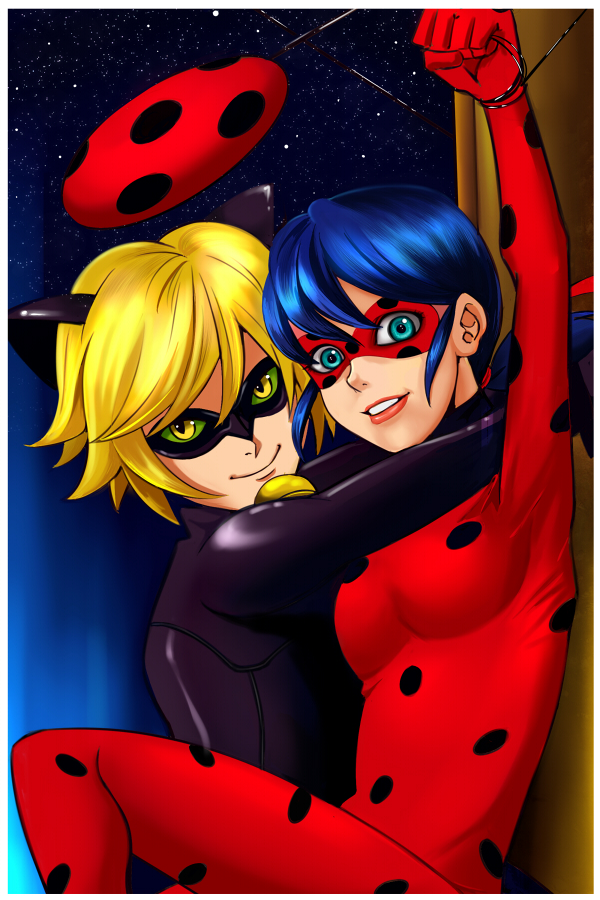 Ladybug and Chat Noir - Miraculous Ladybug fan Art (39606603) - fanpop