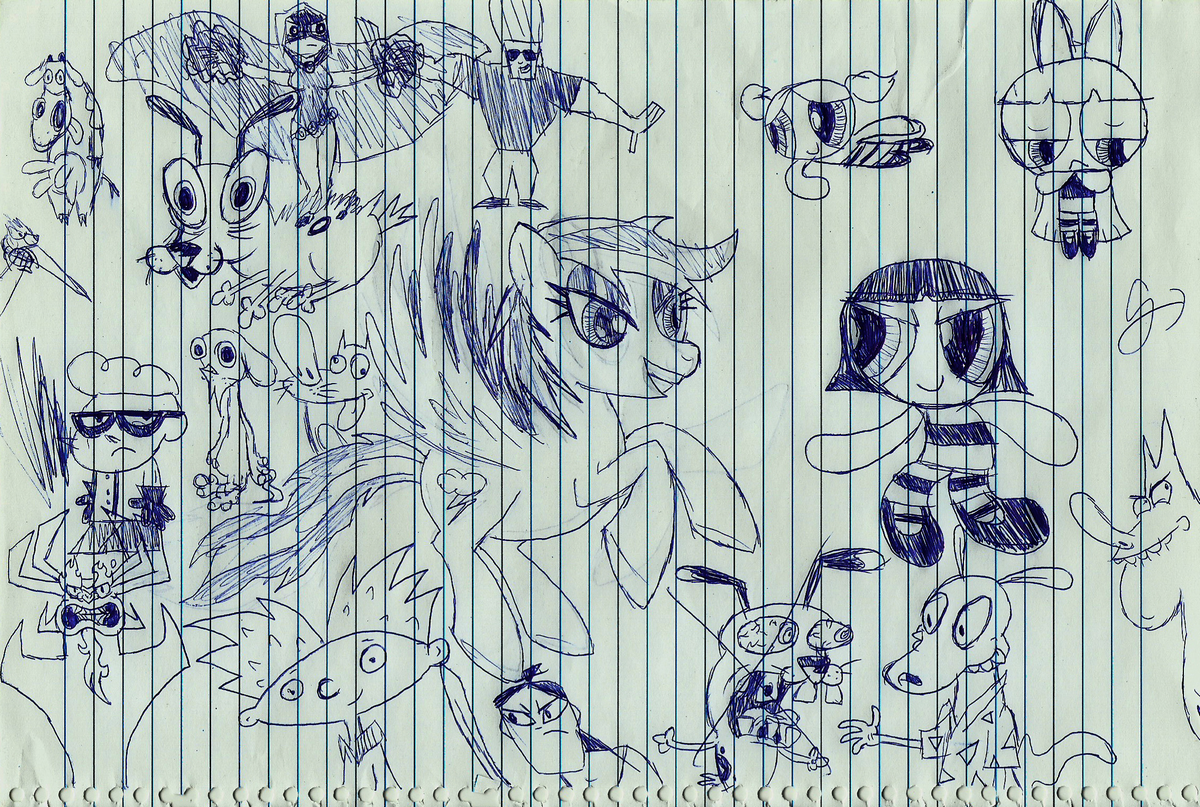 Random sketches of classic cartoon characters - Nocturnal Mirage Fan Art  (39624814) - Fanpop