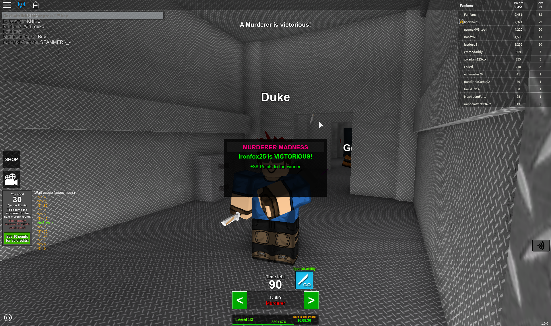 Photo of Spam Knife Duke for fans of Roblox The Mad Murderer. normally see ...