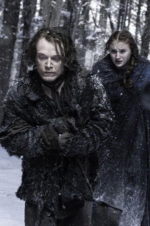 Theon Greyjoy and Sansa Stark in 'The Red Woman'