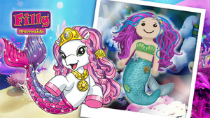  Filly putri duyung mermaid doll, dracco toys - my filly world - friendship, magic, fun