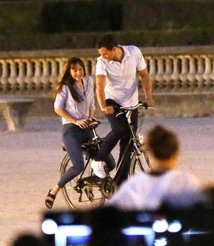 Jamie and Dakota in Paris filming Fifty Shades Freed