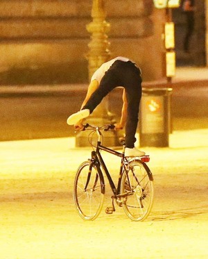  Jamie goofing off on the set of Fifty Shades Freed