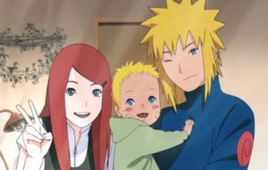  Kushina,Minato holding baby Naruto(naruto world)