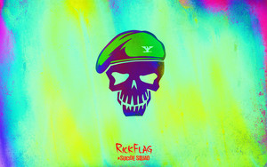  Suicide Squad Skull achtergrond - Rick Flag