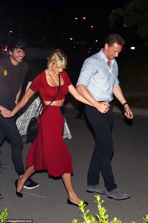 Tom and Taylor leaving Selena Gomez's concert 6/21