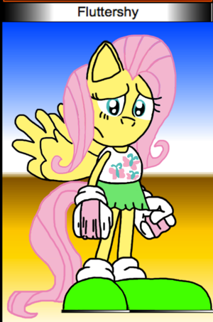  fluttershy as a sonic character clothed oleh lunafan88 d9wgeim