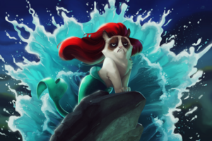  grumpy cat mermaid