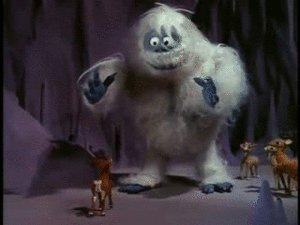  Bumble chasing Rudolph (animated gif)