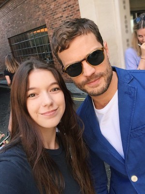 Jamie and a fan