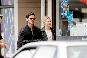  Jennifer and Colin on set Wednesday Steveston filming, August 3rd