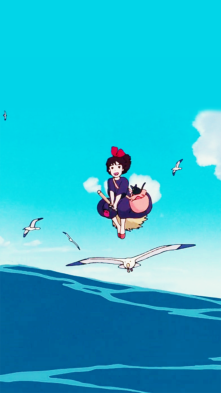 Hayao Miyazaki Photo: Kiki's Delivery Service Phone Background.
