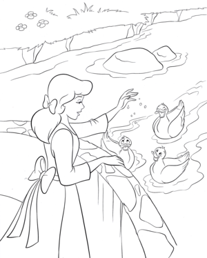  Walt Disney Coloring Pages - Princess Aschenputtel
