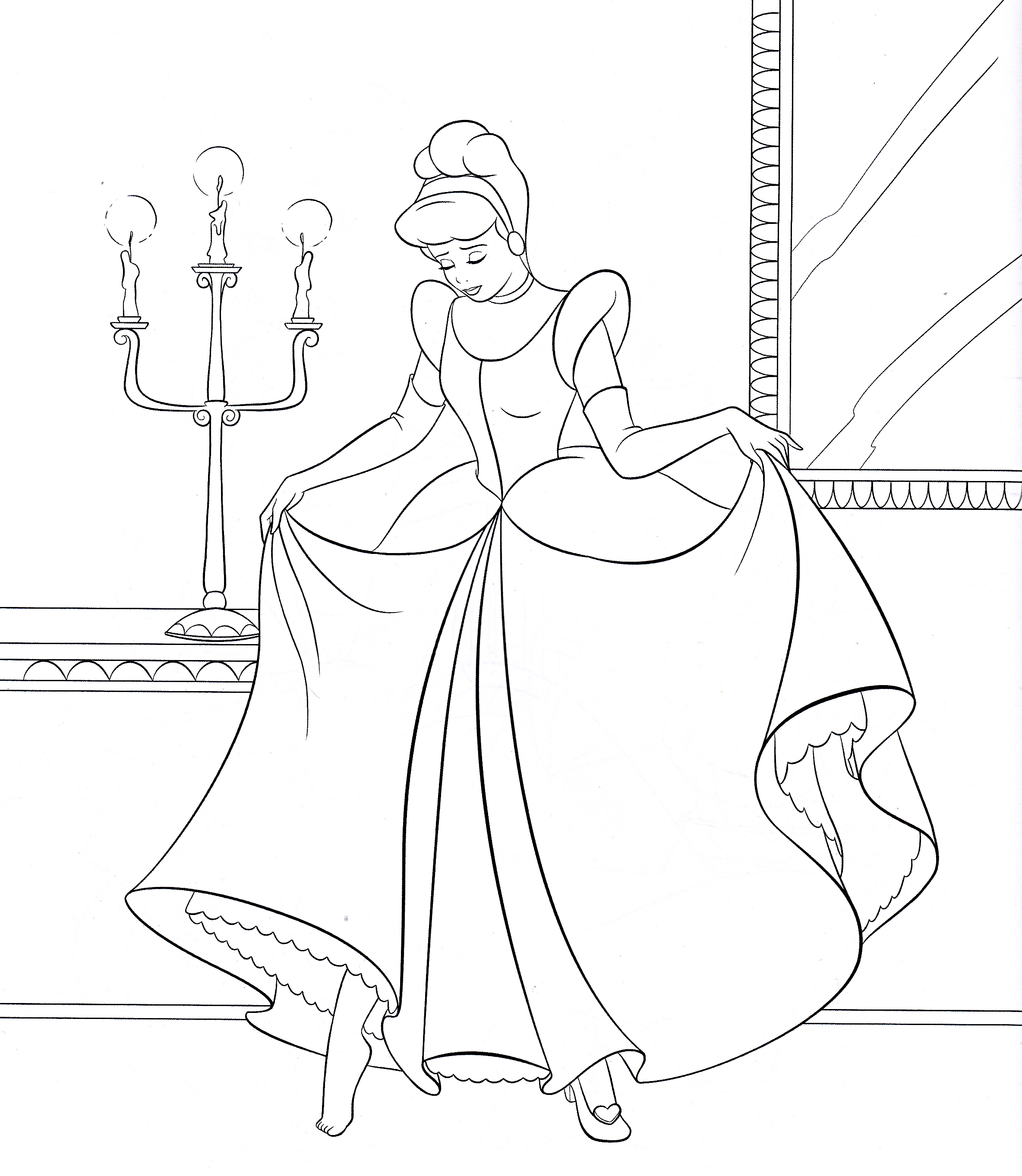 Walt Disney Coloring Pages - Princess Cinderella Walt Disney Characters (39828226) - Fanpop