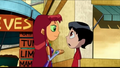 robin and star fire - teen-titans photo
