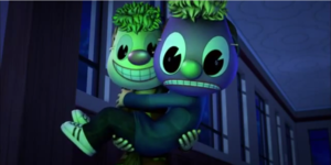  Alvin and Simon in masks
