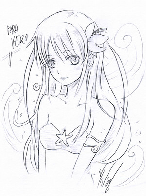  Аниме Mermaid (Drawing)