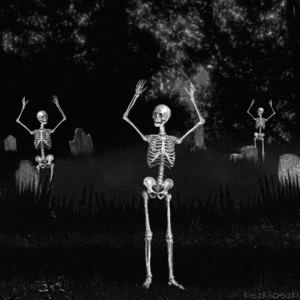  Cemetery Skeletons (animated gif)