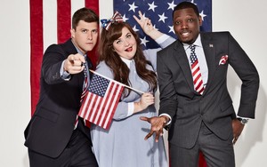  Colin Jost, Aidy Bryant, and Michael Che - Parade Magazine Photoshoot - October 2016