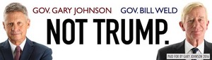 Not Trump:  Gary Johnson and Bill Weld Billboard