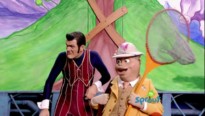 Robbie Rotten and Mayor Meanswell