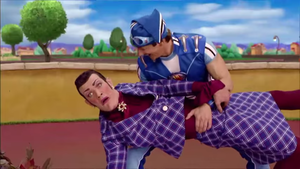Robbie Rotten and Sportacus