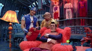  Robbie, Sportacus, and Mayor Meanswell