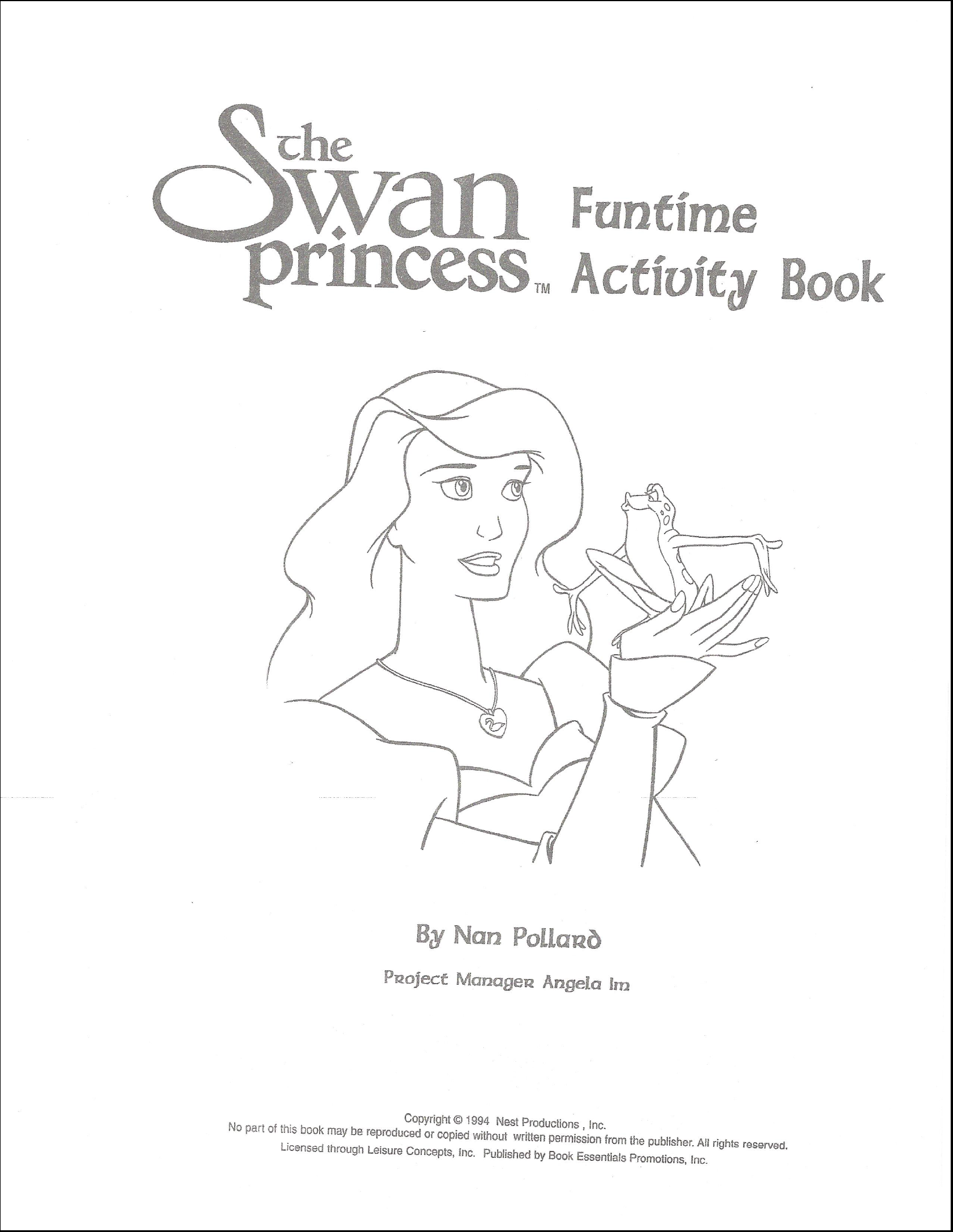 Swan Princess Funtime Activity Book page 20   The Swan Princess ...