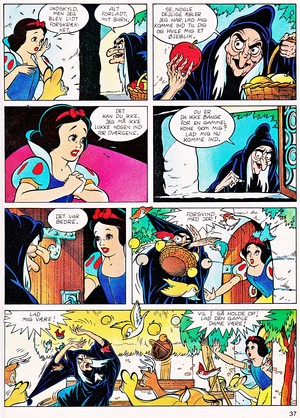  Walt ডিজনি Movie Comics - Snow White and the Seven Dwarfs (Danish 1992 Version)