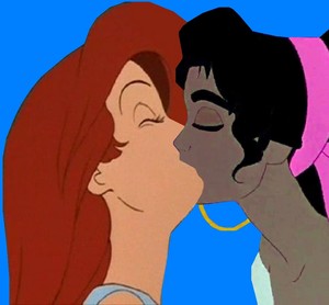  ariel and esmeralda kiss