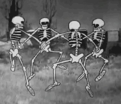 Set Of 2 Lemax Dancing Skeletons