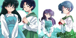  Akane and Kagome (switch school uniforms)
