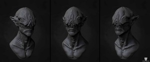  Alien 02 Creature Rekaan Monster sejak Yacine BRINIS High Poly