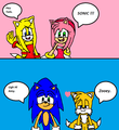 Amy x Sonic and Zooey x Tails  Short Comics  - sonic-the-hedgehog fan art