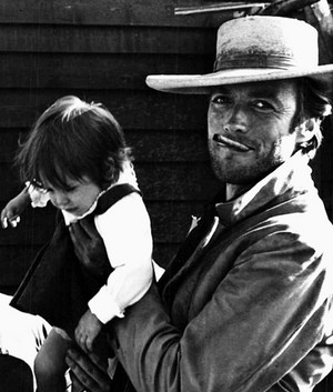  Clint Eastwood on the set of The Good the Bad and the Ugly 1966