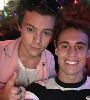Harry with a fan