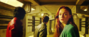  Jean Grey (Sophie Turner) with Nightcrawler and Cyclops in Stryker s base at Alkalai Lake