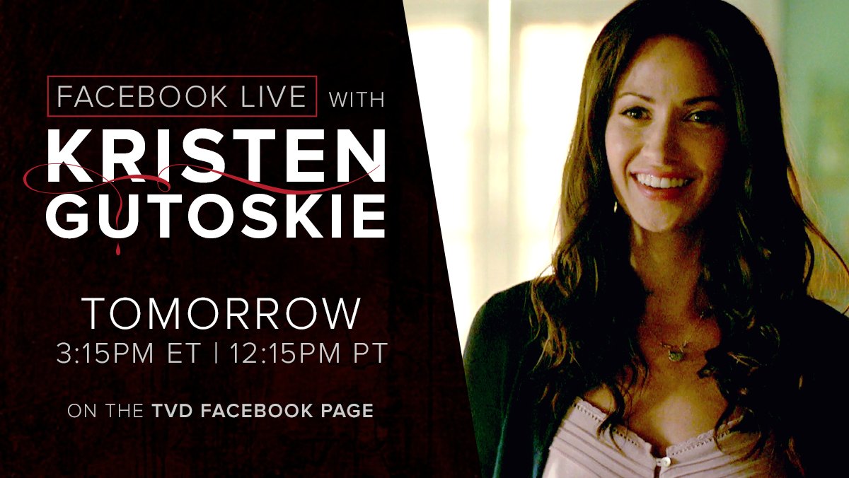 뱀파이어 다이어리 TV 드라마 Photo: Kristen Gutoskie Live Q&A tomorrow.