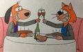 Mr. Jinks and Doggie Daddy Dining in Vegas  - hanna-barbera fan art