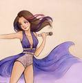 Selena sing :*  - selena-gomez fan art