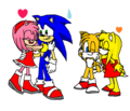 Sonic x Amy and Tails x Zooey - sonic-the-hedgehog fan art