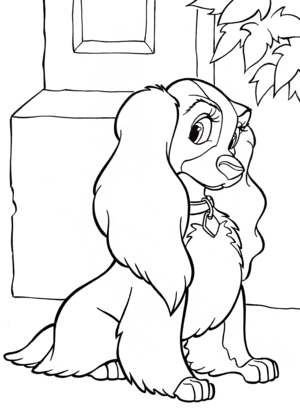  Walt डिज़्नी Coloring Pages - Lady