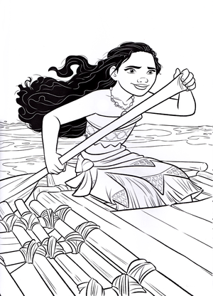  Walt डिज़्नी Coloring Pages - Moana Waialiki