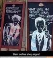 Harry Potter Coffee Shop signs - random photo